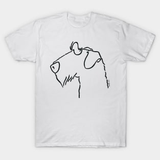 Airedale Terrier silhouette outline T-Shirt